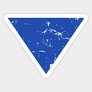 Blue Weathered Triangle Sticker